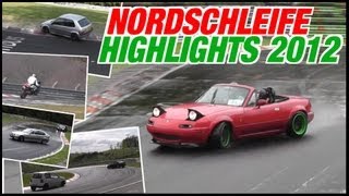 Nordschleife Touristenfahrten Highlights 2012 Crashes Drifts Funny Fails [upl. by Ehtylb]