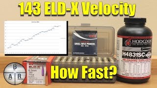 Using the 10 Round Load Development Ladder test Velocity chart for Hornady 143 ELDX and H4831SC [upl. by Yrome]