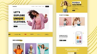 Build Responsive Clothing Website Design Using HTML CSS And JavaScript [upl. by Notlew]