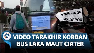 Video Rekaman Terakhir Siswa SMK Lingga Kencana Depok saat Naik Bus sebelum Kecelakaan Maut Ciater [upl. by Ravilob]