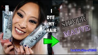 I dye my hair MAUVE SILVER  IROIRO  last hair video of 2022 [upl. by Ecallaw]