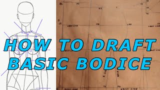 BASIC BODICE PATTERN MAKING  PATTERN MAKING BASICS  LA MODÉLISTE [upl. by Venator504]