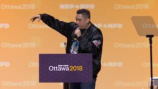 Ian Campeau Keynote Address at 2018 NDP Convention [upl. by Notneuq399]