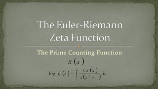 Zeta Function  Part 6  The Prime Counting Function [upl. by Decrem327]