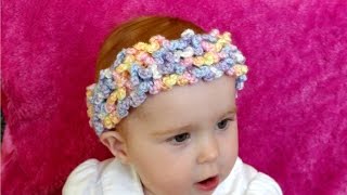 How to crochet a loopy ruffle frilly headband [upl. by Jereld]