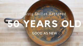 How to Season a Rusty Cast Iron Skillet  How to Fix Clean and Restore Cast Iron [upl. by Yrbua473]