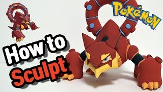 Making Volcanion FireWater Mythical Pokémon in Clay [upl. by Nairot]