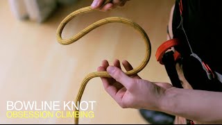 Climbing tips How to tie into a harness using a Bowline knot [upl. by Nnaxor979]