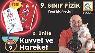 LİMİT YAYINLARI  9SINIF FİZİK I YENİ MÜFREDAT  2Ünite I Kuvvet ve HareketTest 9 [upl. by Wynn495]