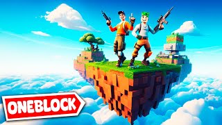 SOBREVIVI en un ONEBLOCK de FORTNITE [upl. by Nevek]