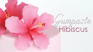 Gumpaste Hibiscus Flower Tutorial [upl. by Sirtimid218]