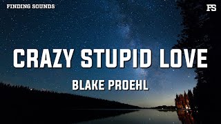 Blake Proehl  Crazy Stupid Love Lyrics [upl. by Aliekat]