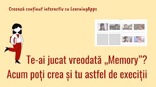 Crearea unui exercițiu de tip „memory” joc perechi cu LearningApps [upl. by Notanhoj]