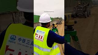 Surveying  Improved Subgrade leveling construction roadsurveying ytshorts [upl. by Marlon]