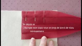 Tutoriel  comment coudre son biais en angle débutantes [upl. by Onairotciv493]