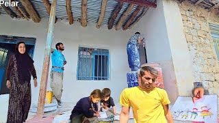 Finishing the Plastering with the Help of Babak The Happiness of the Atabak Family [upl. by Fenton]