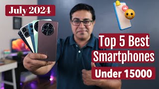 Top 5 Best Phones Under 15000 in June July 2024 I Best Smartphone Under 15k [upl. by Slater223]