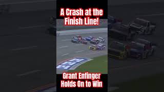 Talladega Weekend is Off and Running Grant Enfinger Wins as the Field Crashes TruckSeries Nascar [upl. by Adialeda608]