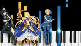 Sword Art Online Alicization OP  quotADAMASquot  Easy Piano Tutorial [upl. by Oran]