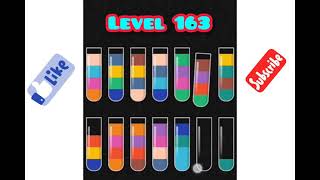 Water Color Sort Level 163 walkthrough solution 🥳🥳🥳 [upl. by Inaliak389]