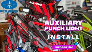 POLARIS AUXILIARY PUNCH LIGHT install on a 2022 XCR 850 [upl. by Hamford379]