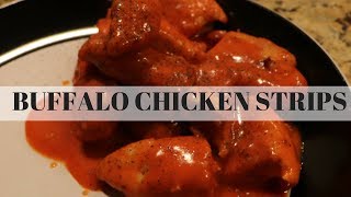 How To Make Boneless Buffalo Chicken Strips [upl. by Allimrac]