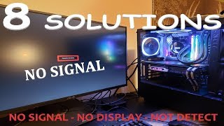 HOW TO FIX COMPUTER NO DISPLAY OR NO SIGNAL MONITOR  2019 [upl. by Anilet140]