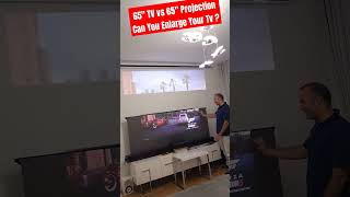 Cheapest UST Projector vs TV Using Vividstorm ALR Screen gaming projector how tv howto vs [upl. by Lehsreh]