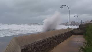 Tempête Ciaran  2 novembre 2023  SaintMalo Digue de Rochebonne [upl. by Eydie]