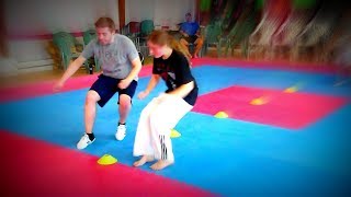 Cone amp Hurdle Drills For Taekwondo [upl. by Graniela]