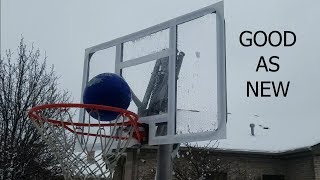 How To Fix Cracked Backboard  Cheap and Easy Fix [upl. by Mickelson]