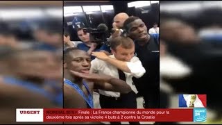 EN IMAGES  Le Dab du président Macron  Dans les coulisses de la victoire des Bleus [upl. by Ahsiryt]