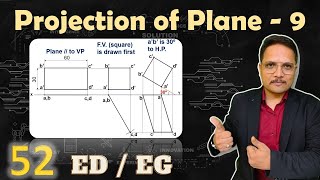 9  Projection of Plane Basics Drawing Process amp Solved Example Explained in Engineering Drawing [upl. by Cannell]