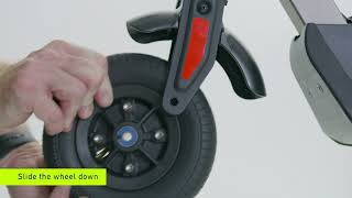 How to replace the front wheel tyre and tube on the BLVD Cruze electric scooter [upl. by Mahmoud]