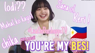 Blackpink Lisa Learn Filipino Words FULL  Lisa on Penshoppe TV [upl. by Anidene]