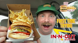 Trying InNOut Burger for the First Time  Southerner Reacts [upl. by Sayre]