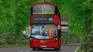 OMSI 2  NEW Bowdenham V5 Route 402 Quick Run  MS Volvo B5LH Gemini 3 [upl. by Neeliak570]