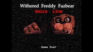 FNAFAcurrateC4D Withered Freddy Fazbear Voice Line Animated Remake [upl. by Glynias]