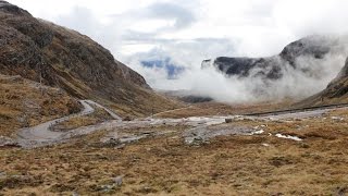 Going through the Bealach na Ba Pass Scotland 30 March 2016 [upl. by Cirdor]