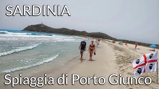 SARDINIA ITALY  Spiaggia di Porto Giunco Villasimius  Beachwalk Video [upl. by Niamart]