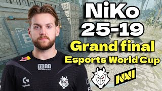 CS2 POV  G2 NiKo 2519 vs NAVI Ancient Esports World Cup 2024 Grand final [upl. by Cinom]