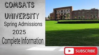 Comsats Unuversity Spring Admission 2025 [upl. by Nwahsyar27]