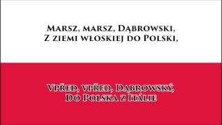 Polská hymna  Anthem of Poland PLCZ text [upl. by Annawoj]