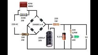 How to Design a Transformerless Power Supply  Electronics Circuit 05 [upl. by Rhines]