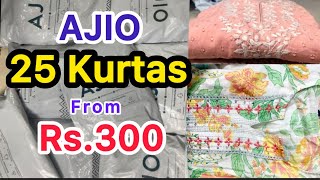 Ajio 25 kurtas from 300must try Anarkali kurtasajio haulajio latest collection chandu vlogs [upl. by Lomaj407]