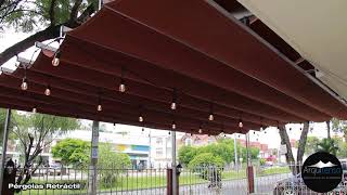 PERGOLA RETRACTIL CUBIERTA EXTENSIBLE ARQUITENSO SAS CALI COLOMBIA [upl. by Geer353]