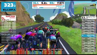 Up and Up  Chasing Tour  Chasing Red  Stage 10  Watopia  Climbers Gambit  Cat B  Zwift [upl. by Elyssa]