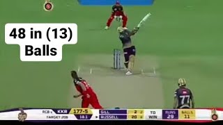 Andre Russell 48 13 Highlights Kkr vs RCB Ipl 2019 Highlights russell vs RCB russell 48 runs [upl. by Ammadis674]