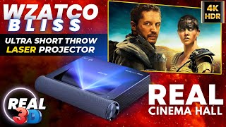 The Best 4K Laser Projector you can buy in 2023  Wzatco Biss Ultra Short Throw Projector Review [upl. by Nalniuq]