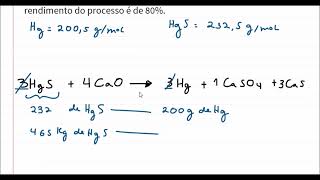 ESTEQUIOMETRIA RENDIMENTO [upl. by Mable]